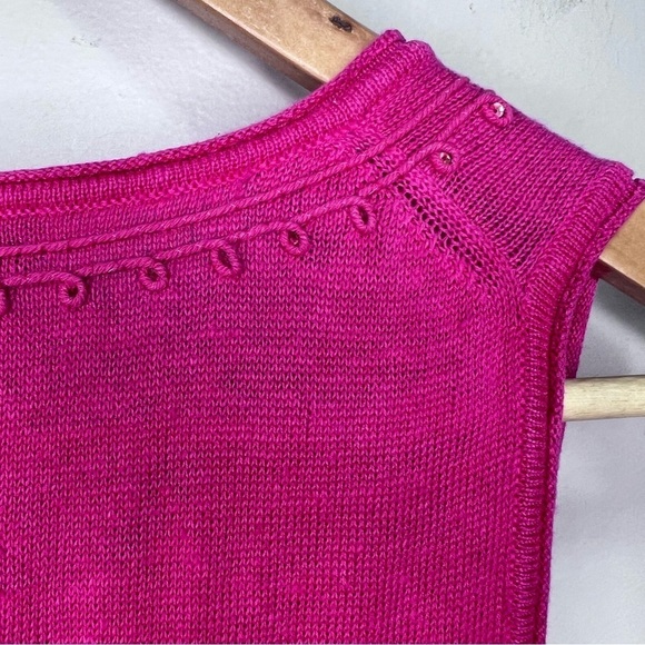 Tommy Bahama Pink Linen Sleeveless Blouse Size Small - Picture 8 of 9